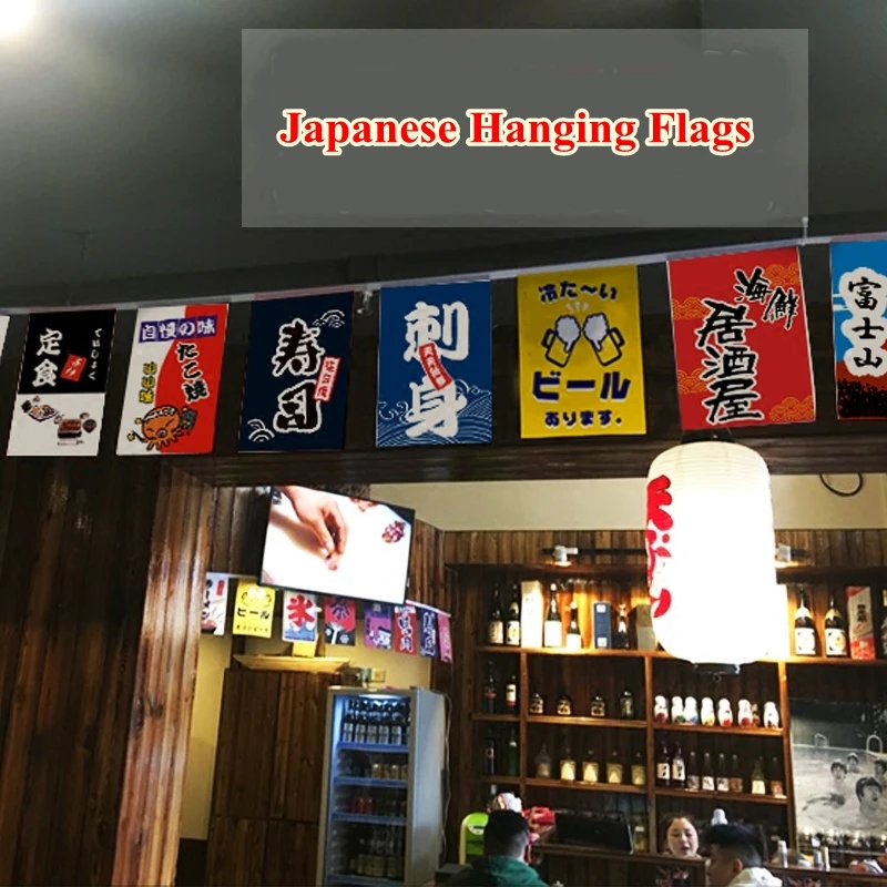 tamaño 20 x 30 cm 10 banderas por bandera aprox 3 metros de largo Stormflag Guirnalda japonesa de Sushi-Bar Restaurante para decoración interior de la puerta 