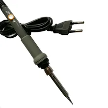 ЕС вилка 60 Вт 220 В температура регулируемый Электрический Сварочный припой паяльник ручка тепловой Карандаш инструмент оптом