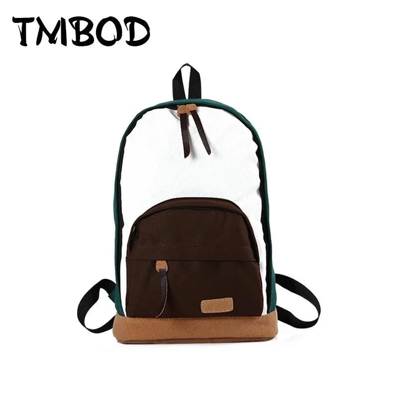 

New 2017 Casual Women's Panelled Canvas Backpacks Girls Ladies Student School Bag Travel bags Mochila bolsas femininas Y0004