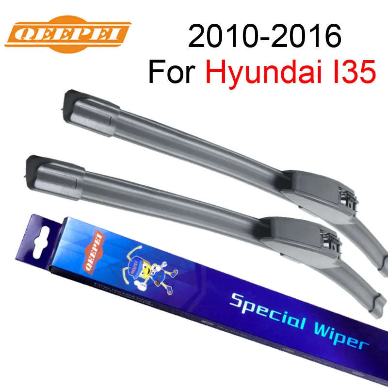 

QEEPEI Wiper Blades For Hyundai I35 2010 Onwards 24''+16'' High Quality Iso9001 Natural Rubber Clean Front Windshield F03