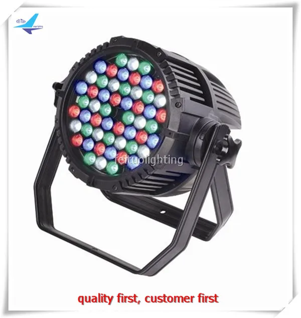 

Hot Sell 2pcs/lot 54x3w Stage Led Par Light Waterpoof RGBW Wedding Uplight IP65 DMX Par Can Wash Par64 Disco Party DJ Lighting