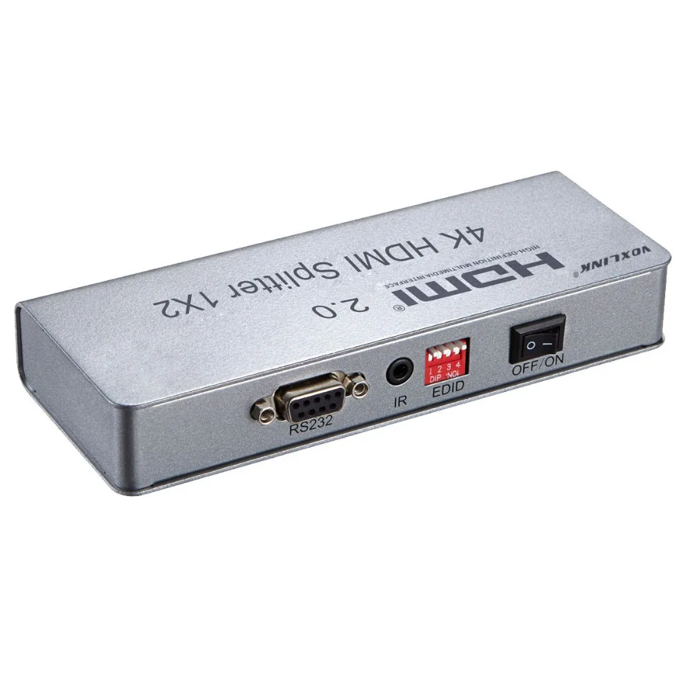 Voxlink 4 К 1x2 HDMI 2.0 Splitter 1080 P 1 в 2 из Switcher С EDID RS232 HDCP Поддержка ИК удлинитель для HDTV|hdmi