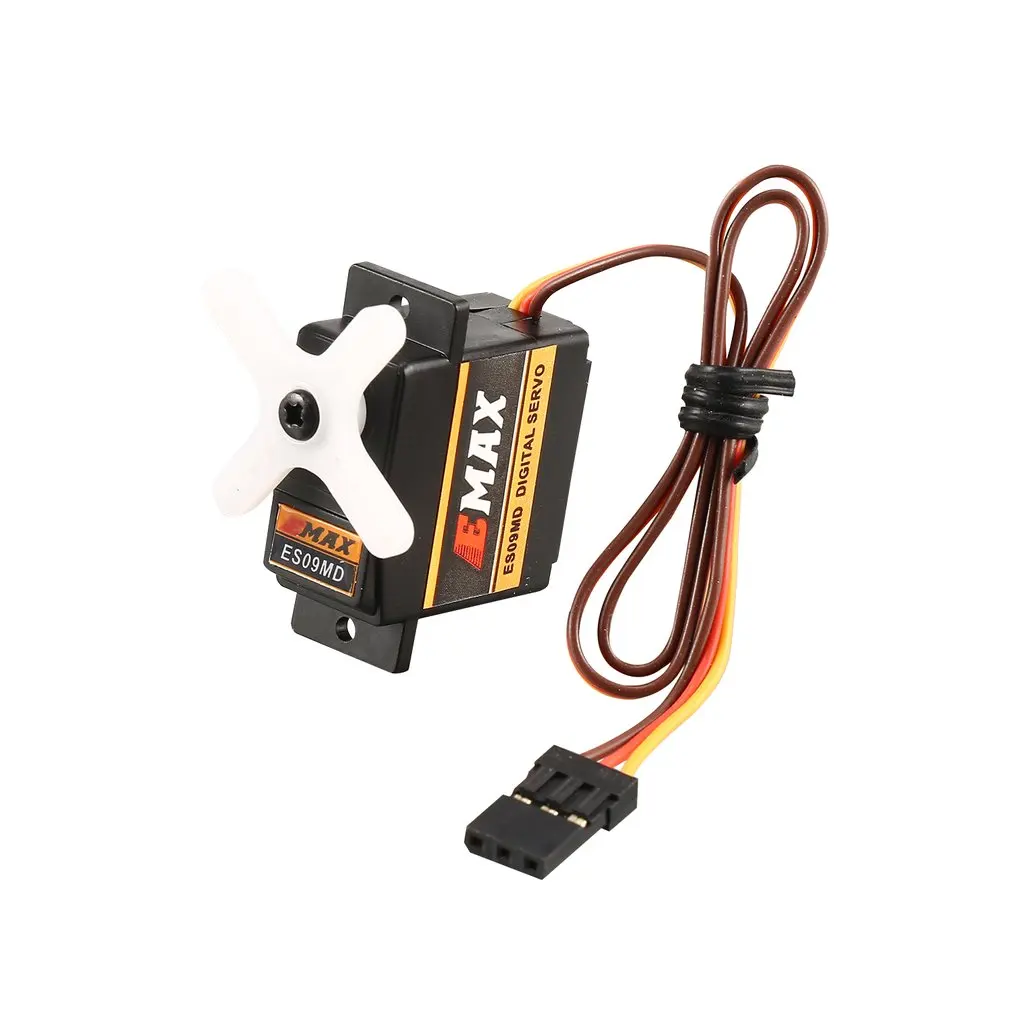 

EMAX Digital Metal Gear Servo ES09MD 4.8-6V 2.6kg 0.10/0.08 Sec/60 Degree for RC 450 Helicopter Airplane Copter Model Toys Parts
