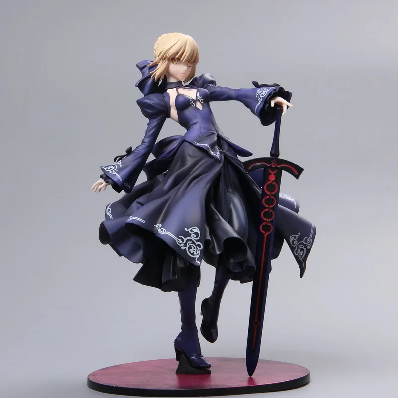 3 цвета 23 см Fate Grand Order Saber Alter Dress Ver Сексуальная ПВХ Модель Коллекция Косплей украшение аниме фигурка игрушка кукла 9'' - Цвет: A no box