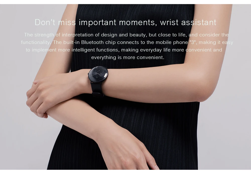 Original Xiaomi Mijia Waterproof Quartz Watch Smart Band Pedometer Automatic Calibration time Vibrate reminder Stainless Cover