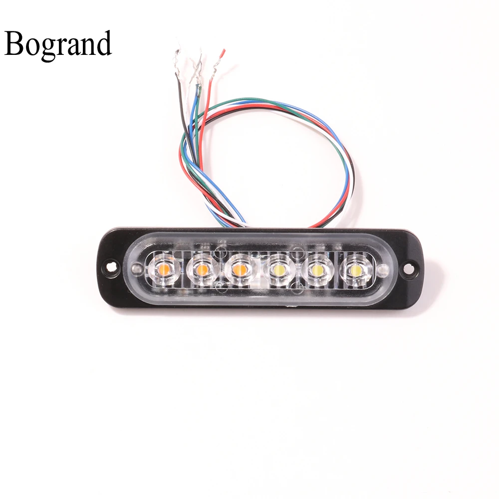 Bogrand 12-24V Synchronize LED Strobe Signal Warning Light Bar Security Alarm Grill Surface Mount Lighthead Flashing Lamp elderly sos alarm