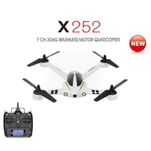XK X252 2.4G 7CH 5.8G FPV 3D 6G RC Quadcopter RTF with 720P Wide-Angle HD Camera Brushless Motor VS HUBSAN H502S X4