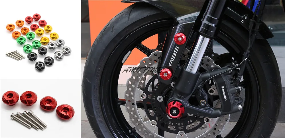

Universal Street bike M6 6mm Front Fender Screw Bolt Fork Protectorfor Suzuku GSR400 GSR600 GSR750 GSX-S1000 B-KING