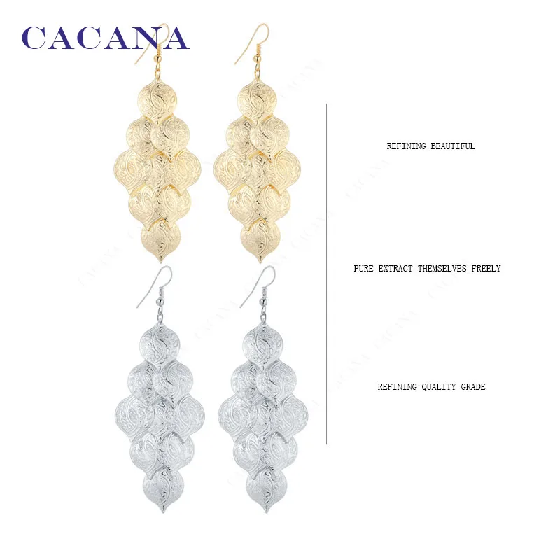 CACANA Dangle Long Earrings For Women Beautiful Pattern Fashion Bijouterie Hot Sale No.A722 A723