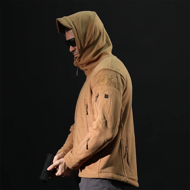  Winter Tactical Jacket Military Uniform Soft Shell Fleece Hoody Jacket Men Thermal Clothing Casual 