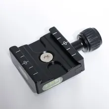 Camera Tripod Quick Release Plate Clamp Adapter QR-50 with Built-in Bubble Level for Arca Swiss RRS Action Camera Accessories