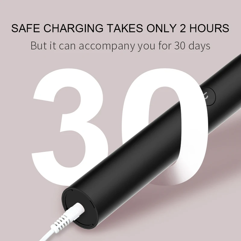 Online SEAGO S2 Electric Toothbrush for adults Sonic escova de dente USB Rechargeable with 2 pcs Replacement Heads Top Fashion Real