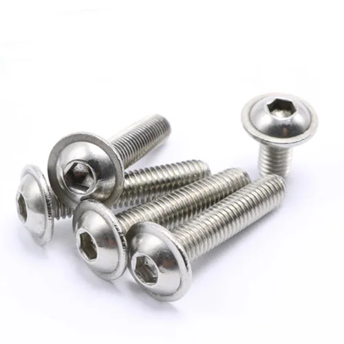 M6x10 60mm Length Allen Hex Round Head with Washer Screw Bolts Stainless Steelin Bolts from