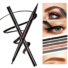 Новинка, двойной карандаш для бровей черного и коричневого цвета, 5 цветов, двойное использование, 2 в 1, набор для макияжа глаз, водостойкий, натуральная, долговечная косметика, 35