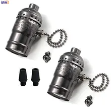 IWHD Алюминий E27 Разъем Держатель для лампы Переключатель Portalamparas Винтаж установки E27 лампочка держатель Soquete Homekit UL CE