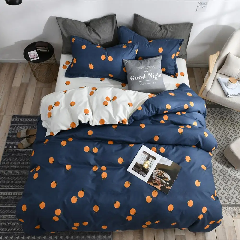 

Dream NS Bedding Set Polyester Orange Pig Cute Printed Queen King Quilt Cover Pillow Case Housewear Furnishings