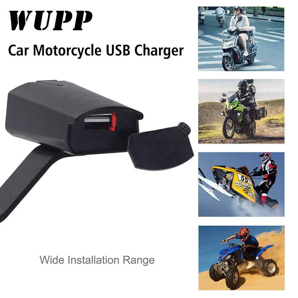 

WUPP 5V 1.2A USB Motorcycle Cell Phone GPS Power Supply Socket Charger Motorcycle Accessories DC 8-32V accesorios para moto