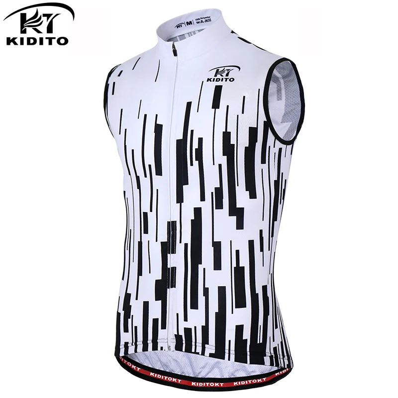 

KIDITOKT Sleeveless Cycling Vests Summer Breathable MTB Bicycle Cycling Clothing Men's Racing Bike Clothes Maillot Ciclismo