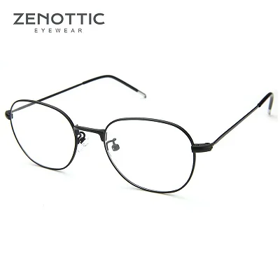 Женские/мужские популярные круглые очки с прозрачными металлическими линзами, оправа для очков, трендовые унисекс очки с защитой от радиации, винтажный стиль, оправа для очков - Цвет оправы: black