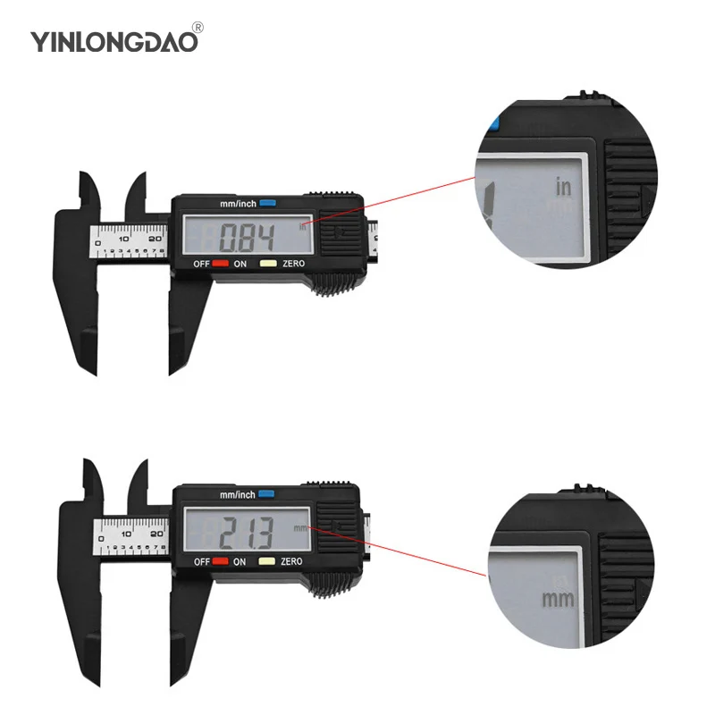 0-150 мм электронный цифровой штангенциркуль из углеродного волокна штангенциркуль микрометр ручной измерительный инструмент набор ручных инструментов
