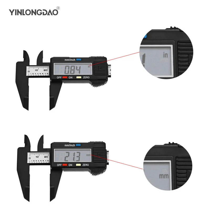 0-150mm Electronic Digital Vernier Caliper Carbon Fiber Vernier Caliper  Gauge Micrometer Hand Measuring Tool Hand Tool  Set