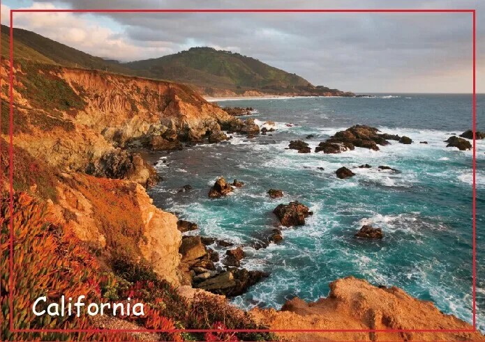 

USA Travel Magnets Gifts Garrapata Beach, California Travel Refrigerator Magnets 20509 Rectangle 78*54*3 mm