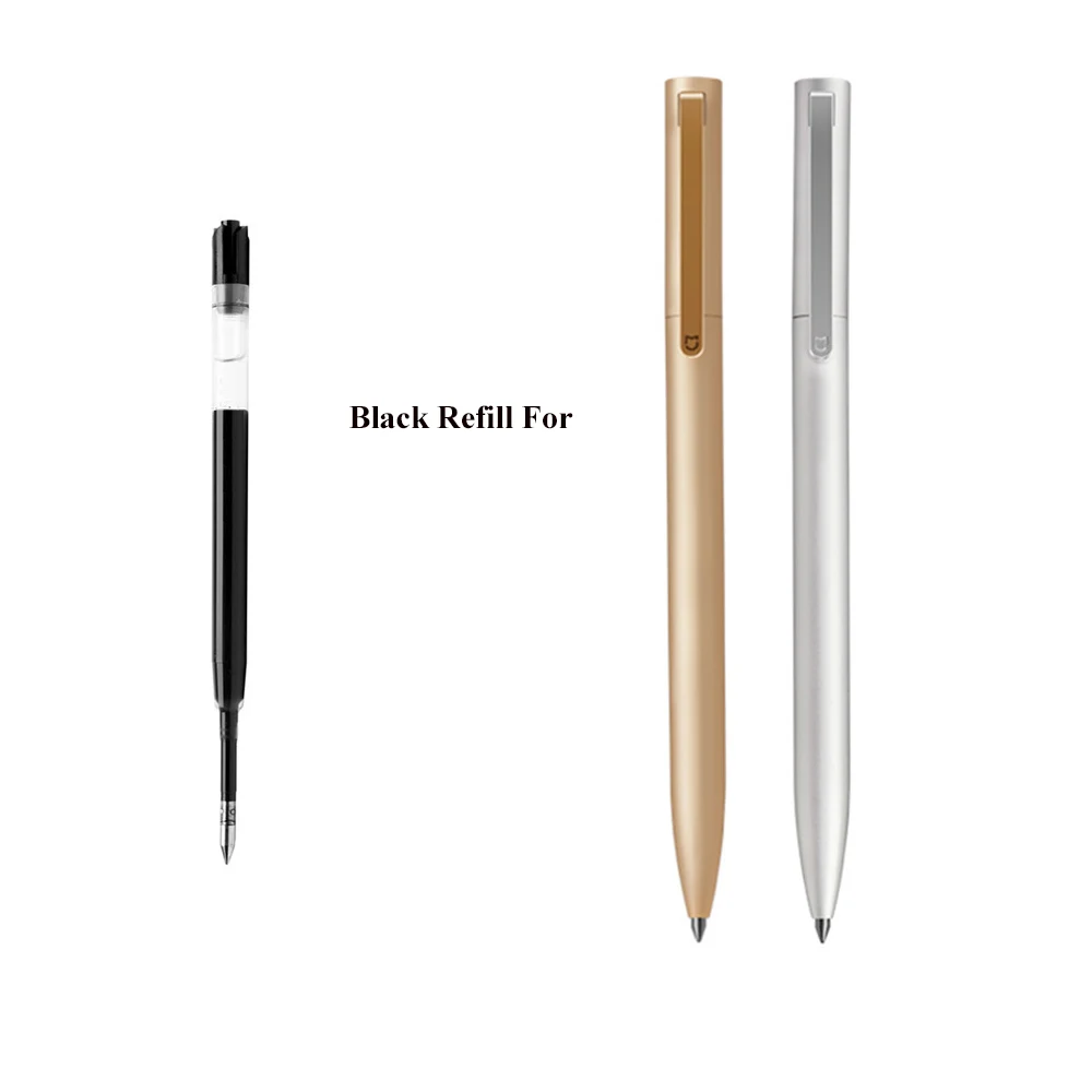 Xiaomi Mijia, 0,5 мм, черные, синие чернила, Заправка для новой версии, Xiaomi, металлические ручки, замена для золотого, серебряного цвета, Mijia ручка, канцелярская ручка