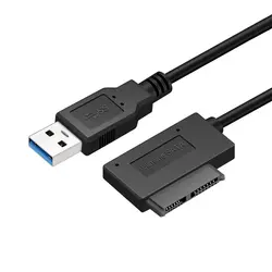 Slimline SATA для USB 3,0 SATA7 + 6 13 контактный кабель Sata CD драйвера Запись линии для HDD Drive Адаптер Бесплатная Drive
