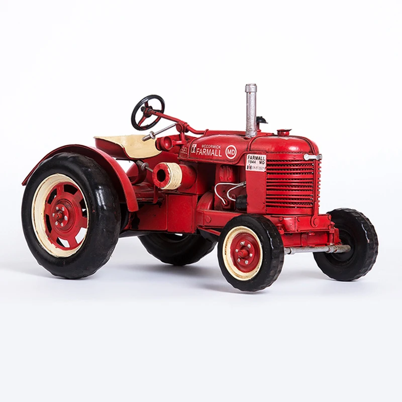 

Vintage tractor model ornament old and old tractor antique home decoration car model iron gift Crafts Decorations WL5241436