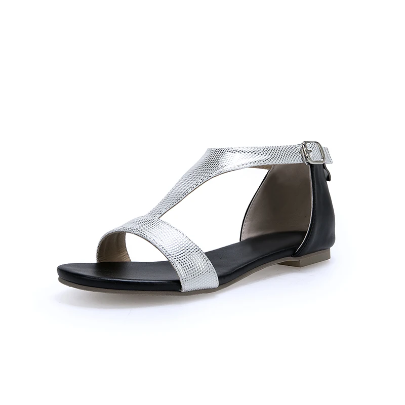 Women Sandals,Tsmile Fashion Rome Casual Flat Shoes Open Toe Breathable Beach Buckle Strap Sandals