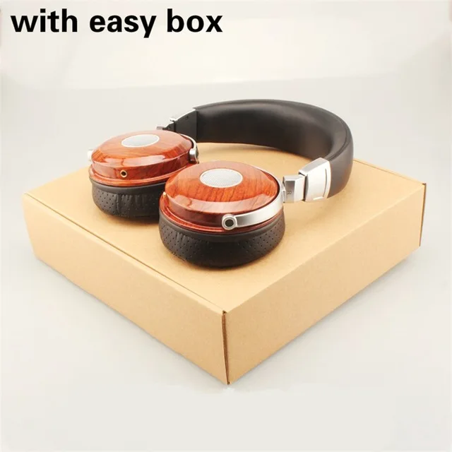BLON BOSSHIFI B7 деревянные Накладные наушники с бериллиевым сплавом металлические наушники из красного дерева DJ музыкальные игры наушники для ПК - Цвет: 2 Easy box