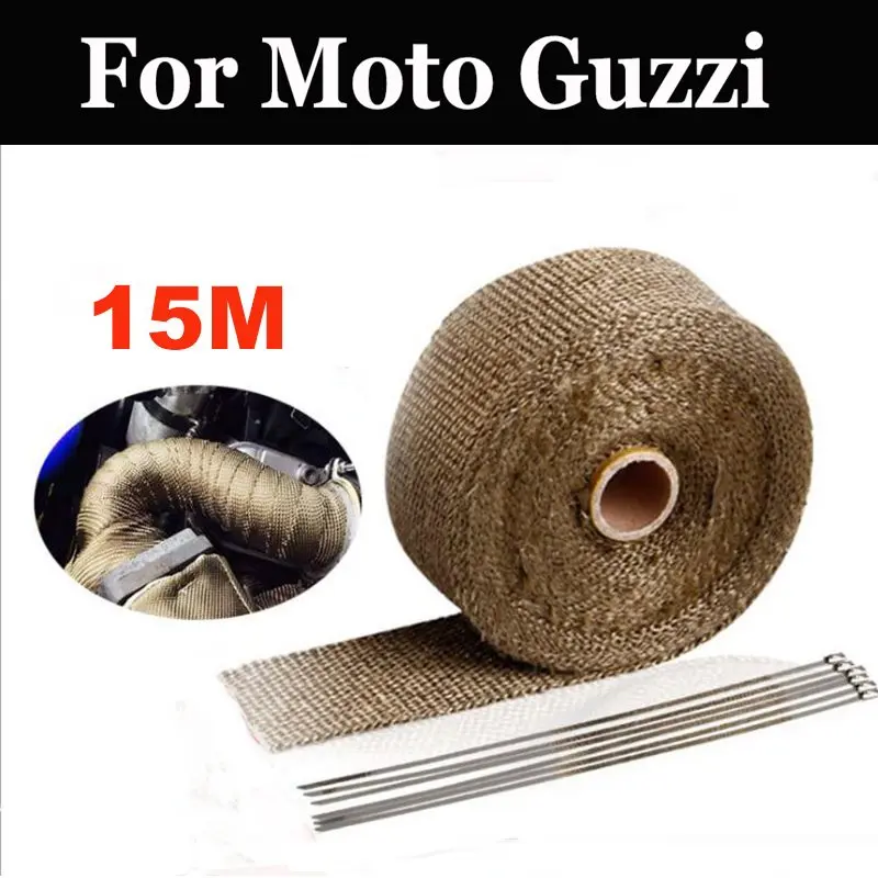 

15m Car Motorcycle Exhasut Pipe Reflective Insulation For Moto Guzzi 1200 Sport 4v California 1400 Griso Norge Gt Stelvio 8v