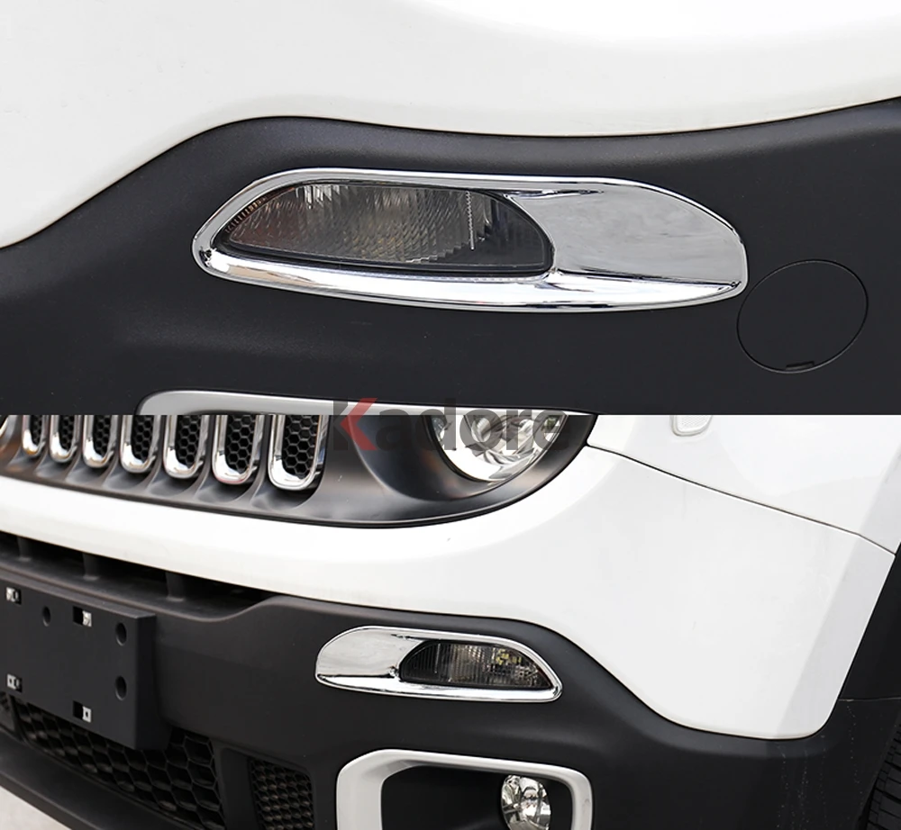 Для Jeep Renegade ABS хром дневного света крышка лампы Отделка Автомобиля-аксессуары для укладки