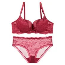 5 цветов, чашка ABC, роскошный кружевной бюстгальтер и прозрачные трусики, пуш-ап, женский бюстгальтер и трусики с глубоким v-образным вырезом, нижнее белье, маленькие комфортные комплекты бюстгальтеров