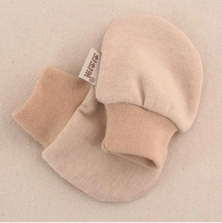 Popomi Детские носки и перчатки новорожденный защиты лица избежать bebe поцарапать кожу Цвет хлопковые нескользящие царапин перчатки 14-179