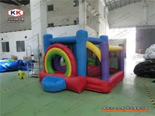 rainbow bouncer/ rainbow inflatable bouncer with slide for kids/ family party