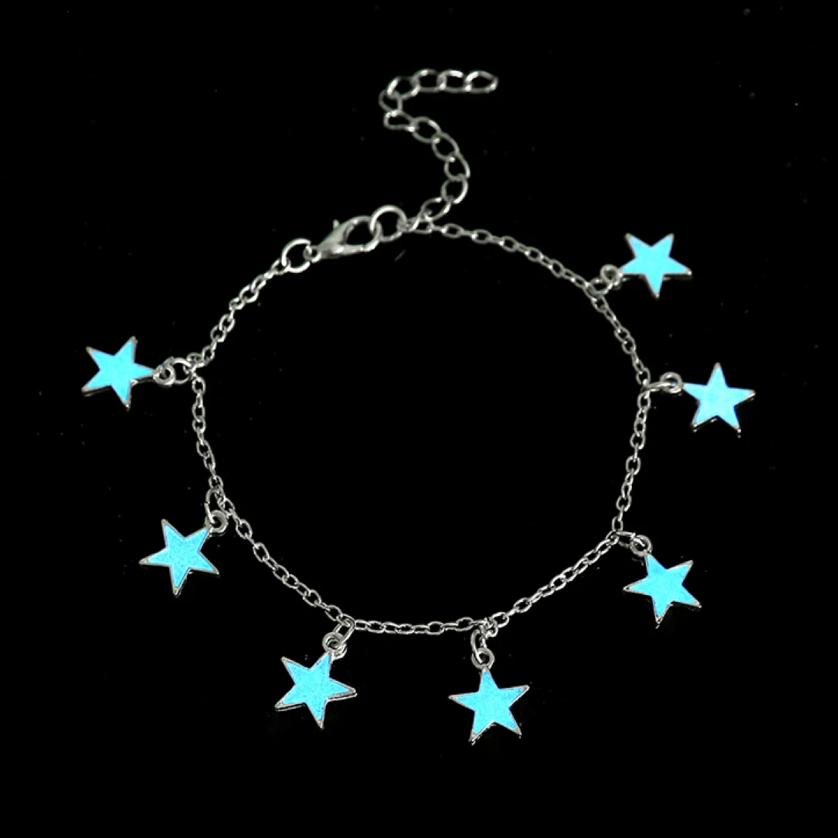 

Vintage Glow In The Dark Chain Anklet Shellhard Tiny Star Heart Chain Beach Foot Ankle Bracelet Fashion Jewelry Accessories