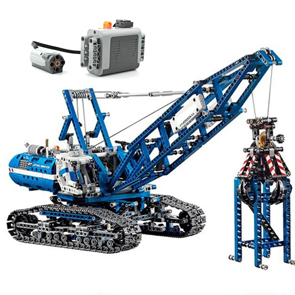 

Motorized Mechanical Crawler Crane Set Compatible Legoing Technic 42042 Model Building Blocks Boy Birthday Gift Children Toys