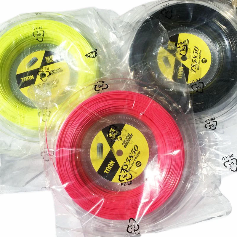 1 Reel Taan Ts5850 Tennis Strings Spin Polyester 10angle Hardline