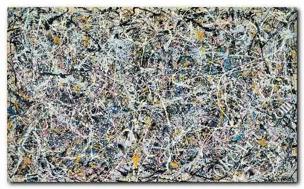 Ispirato Living Room Art Painting Large Decor # Large Oil Painting,Abstract Large Decor # Vintage Style Strings Drip Art