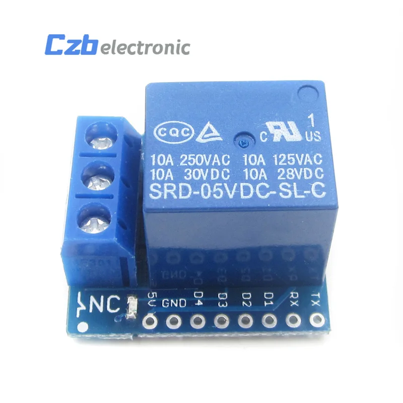 HX12A023 Free shipping ESP8266 1 channel Relay Shield V2 For WeMos D1 Mini ESP8266 Development Board Relay WiFi Module For Arduino(3)