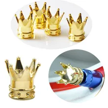 4 шт. Автомобиль Велосипед Мотоцикл Хром Корона шина для колеса стволовых воздушный клапан крышка новая безопасность и выживания Z908