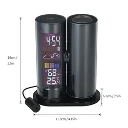 ЖК дисплей проецирования Цифровой термометр гигрометр 360 градусов вращающиеся часы прикроватная дропшиппинг
