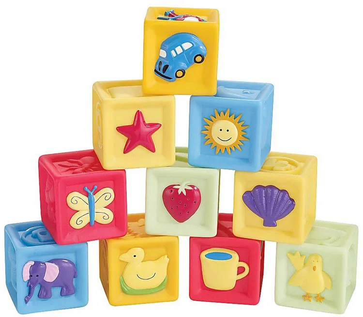 

beautiful baby educational toy infant soft cube blocks with bb sound device both for room and bathroom playing good quality gift