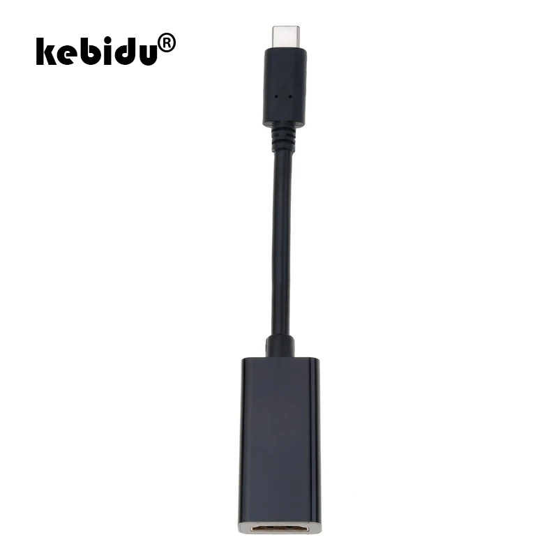Kebidu USB 3 1 C к HDMI Тип конвертер кабель папа переходник с внутренней резьбой для