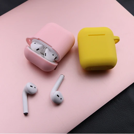 

Soft Silicone Case Earphones for Apple Airpods Bluetooth Wireless Earphone Protective Skin Cover Box for Air Pods Ear Pods Bag