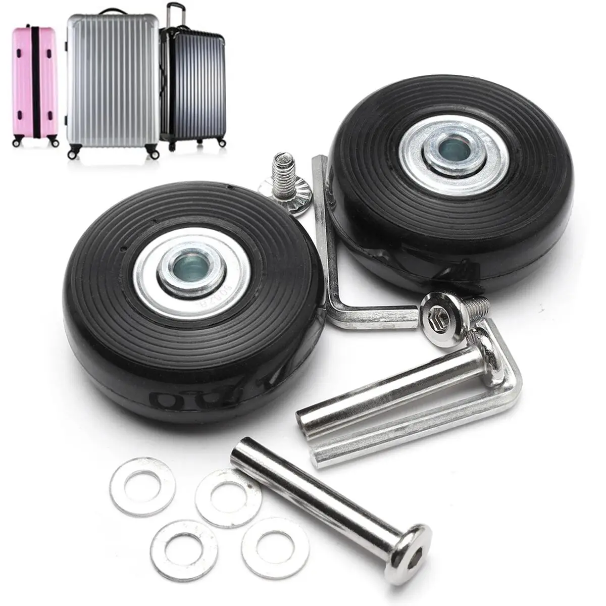 Buy AEQUEEN 1 Pair Luggage Wheels For Suitcase Axles