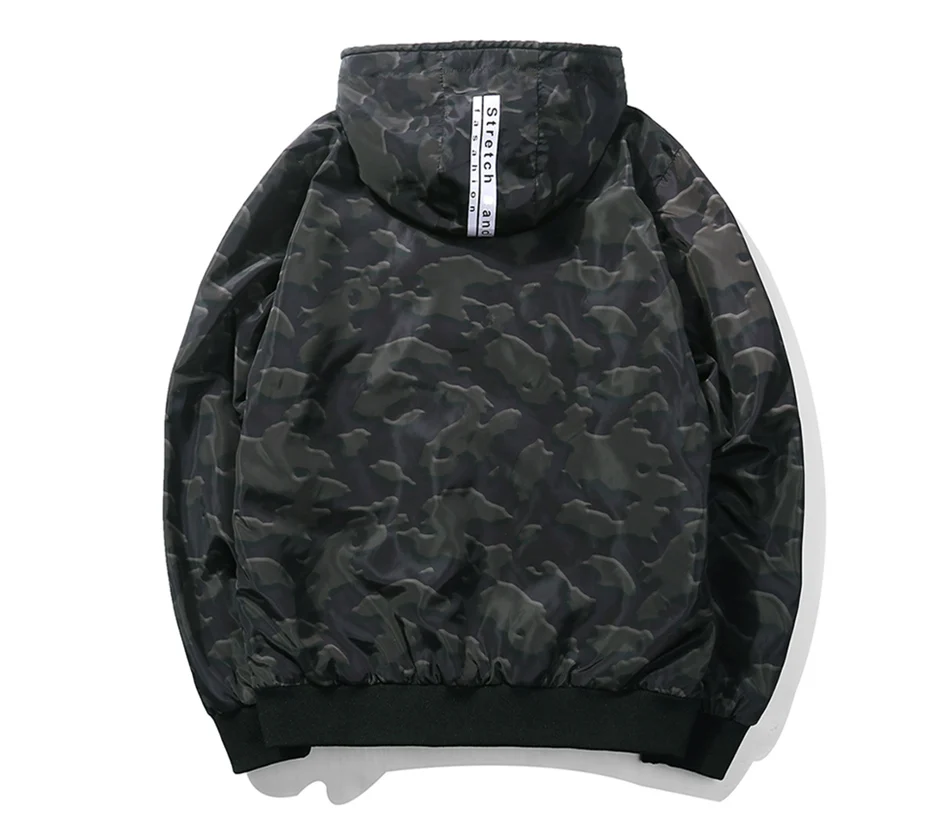 10 Autumn hooded jacket men Fashion 2018 New Thin military jacket Mens slim Zipper jacket windbreakers jacket plus size 