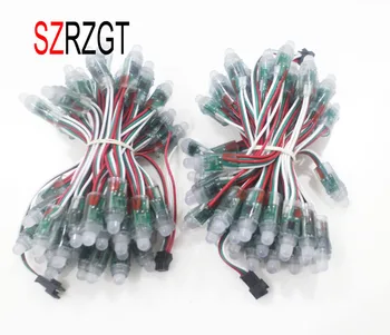 

100 pcs/lot 12mm WS2811 2811 IC RGB Led Module String Waterproof DC5V Digital Full Color LED Pixel Light Free shipping
