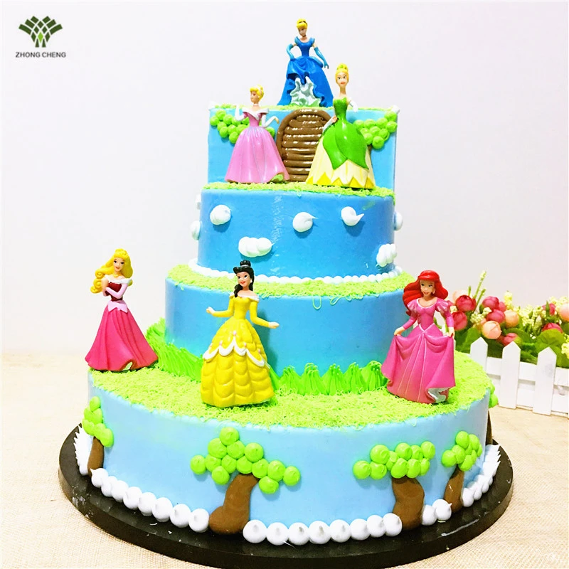Princesse Elsa Anna Gateau Topper Neige Blanc Cendrillon Pvc Action Figure Modele De Noel Cadeaux Princesse Supply Parti Grand 9 Cm Aliexpress